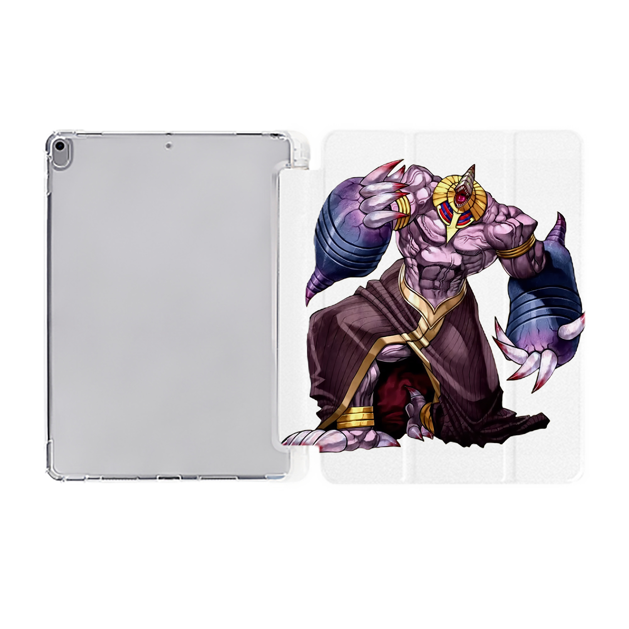 （画像用） 遊☆戯☆王 Yu-Gi-Oh! IPad ケース ペン収納付き 三つ折りスタンド PUレザー×シリコン 対応機種9.5/10.5/10.9インチ